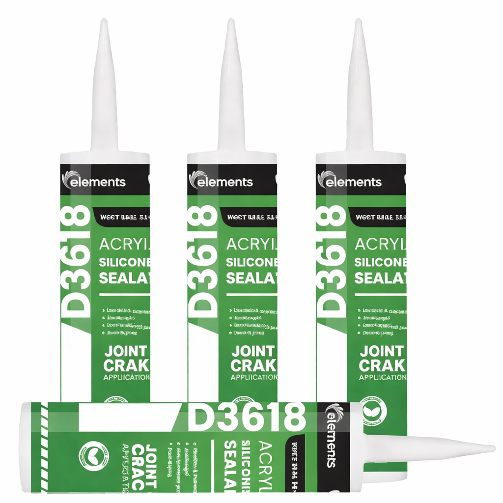 acrylic silicone sealant tubes on display