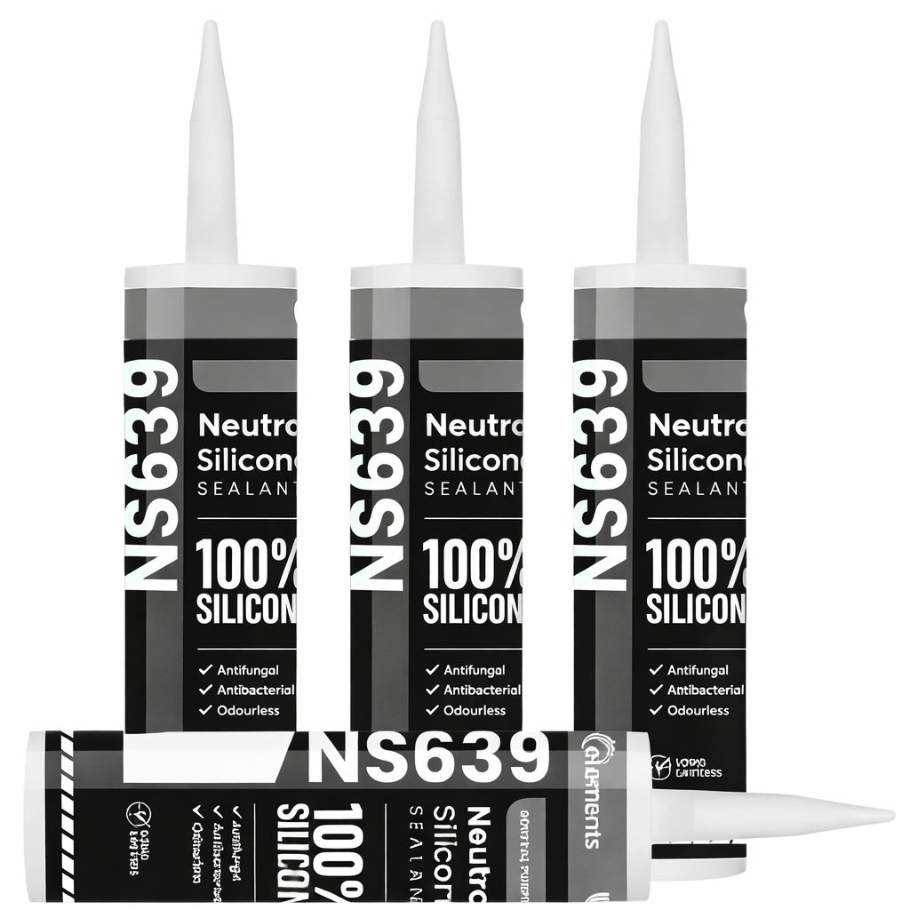 four tubes of neutral silicone sealant